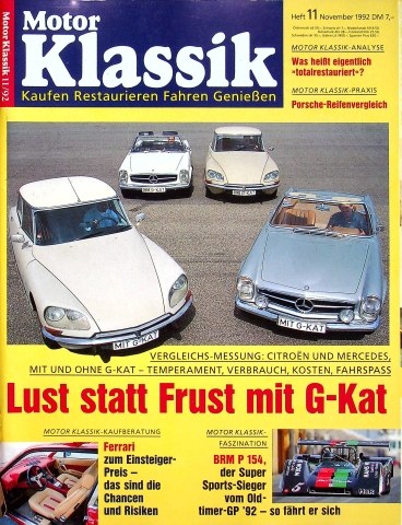 Deckblatt Motor Klassik (11/1992)